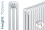 MS-MSFW-B-3-0700-TH - MHS Multisec 3 Column Horizontal Radiator With Welded-On Feet H700mm x W714mm White MS-MSFW-B-3-0700-TH - MHS Multisec 3 Column Horizontal Radiator With Welded-On Feet H700mm x W714mm White
